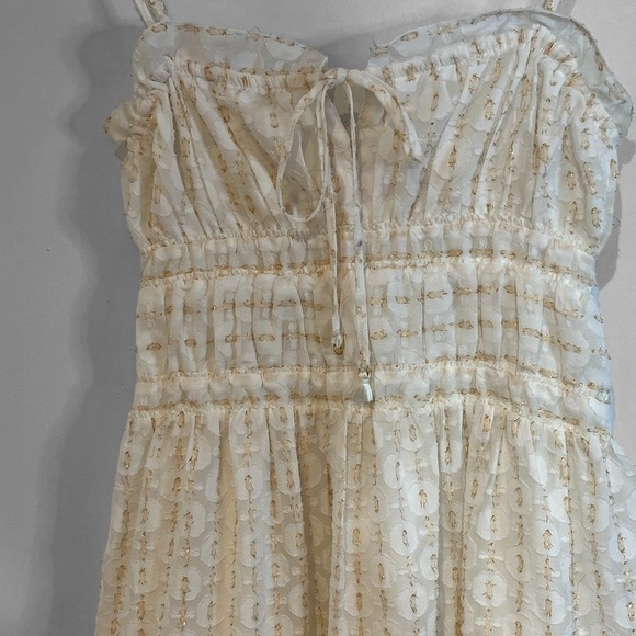 Red Carter “Ruby” Mini-Dress with Metallic Gold Accents. Size Small. - Picture 13 of 17